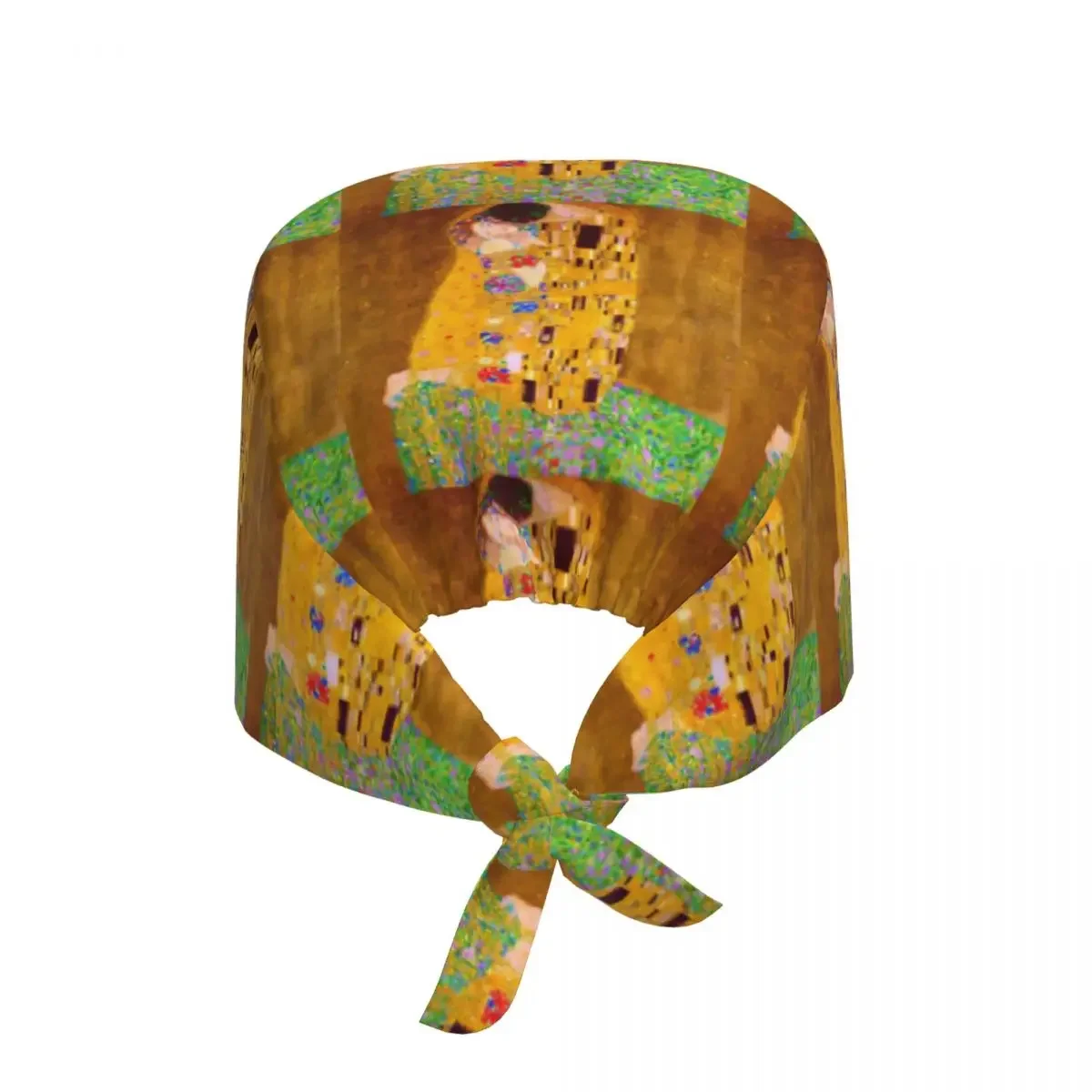 Gustav Klimt The Kiss Abstract Freyas Art Scrub Hat Doctor Working Surgical Cap Unisex Adjustable Nursing Caps for Dentist