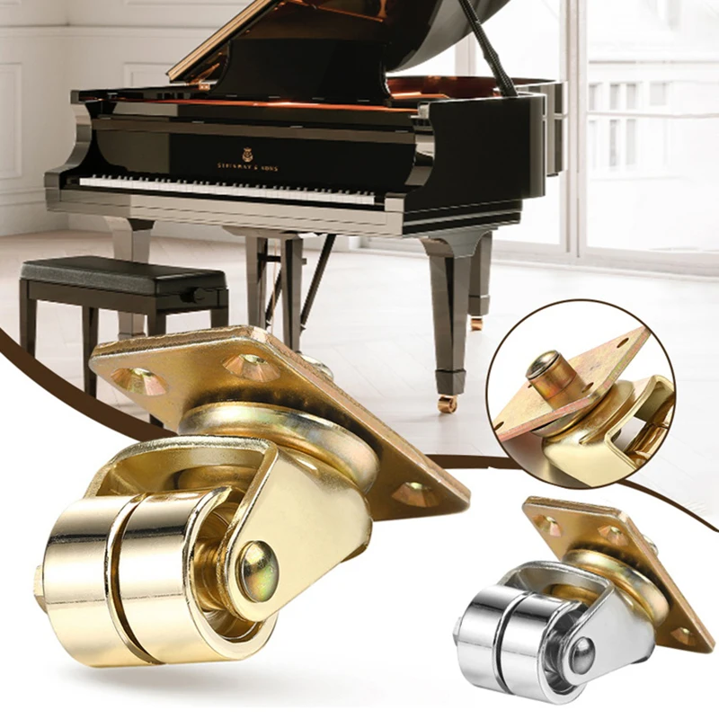 Piano Casters Piano Furniture Wheels Metal Sliding Caster Wheel Wear-Resistant Rust-Proof For Upright Piano Furniture