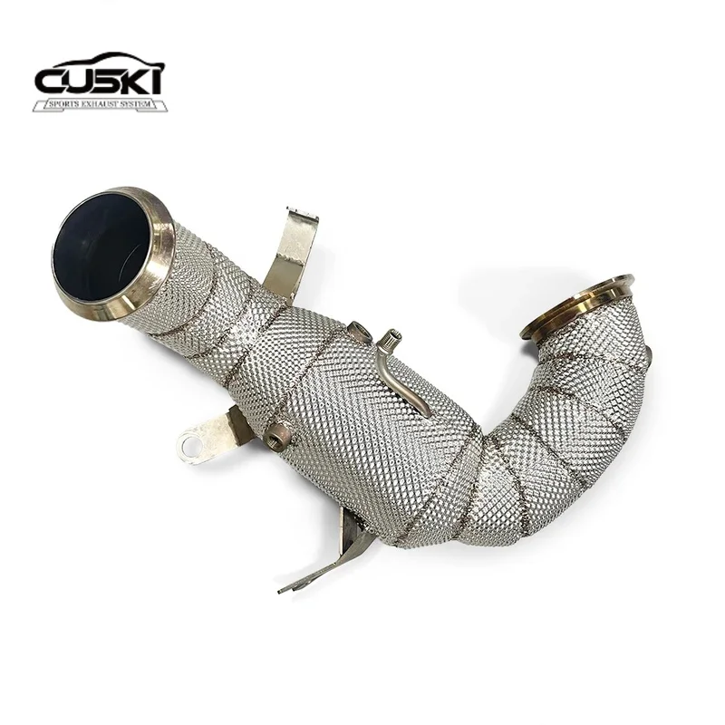 High Flow Automotive Exhaust Modification Parts--Exhaust Downpipe For Mercedes Benz CLA45 A45/A45S AMG 2.0T 2010-2022 carExhaust