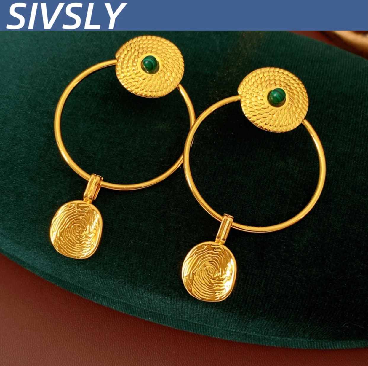 

[Special] Round earrings, fashionable, individual, cold style, ear studs, luxurious, high-end ear accessories for women