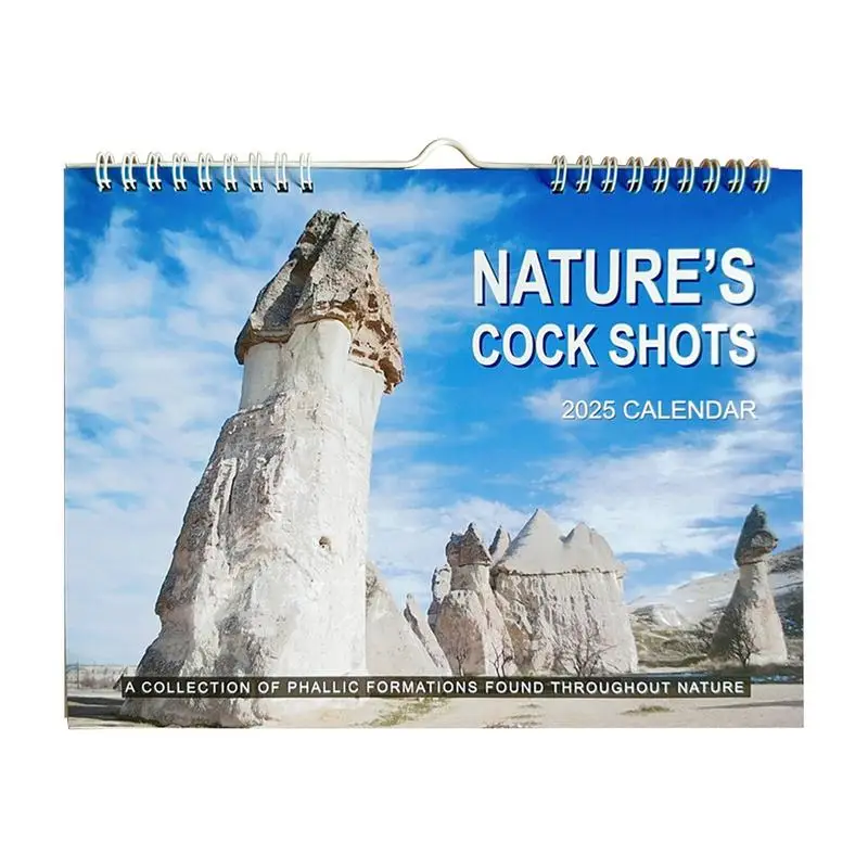 Nature Cock Calendar 2025 Monthly Writing Planner Monthly Planning Monthly Planning Binding Wall Calendar 2025 Hangable Prank