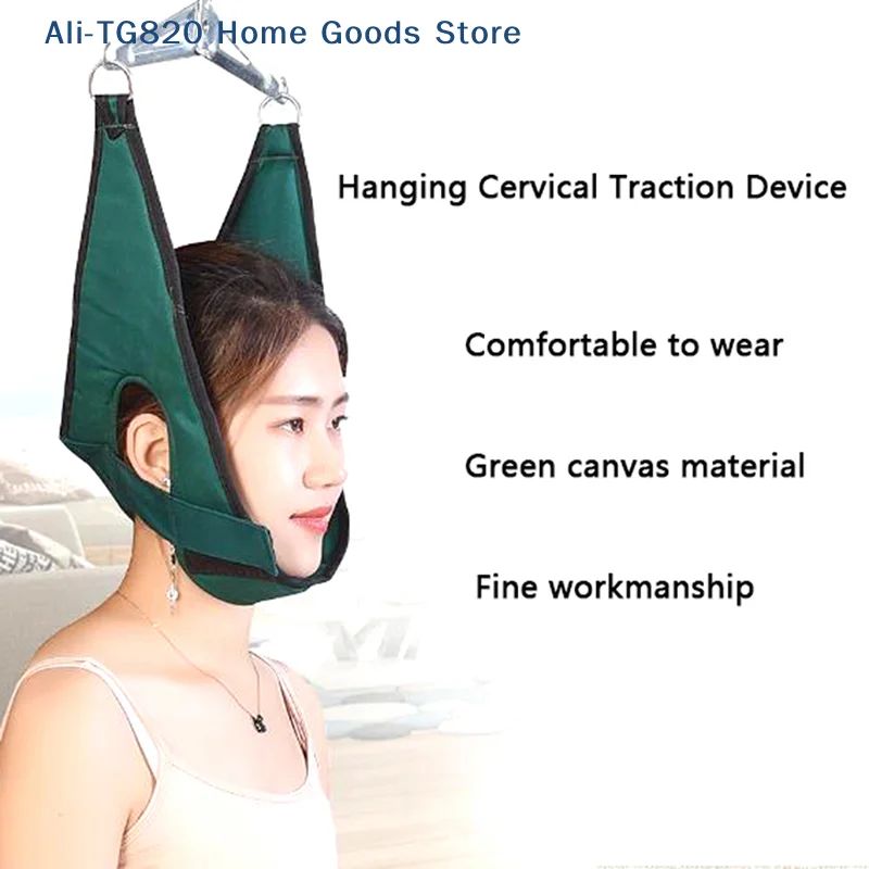 [TG820]Hanging Neck Traction Belt Posture Corrector Support Neck Stretching Device Pain