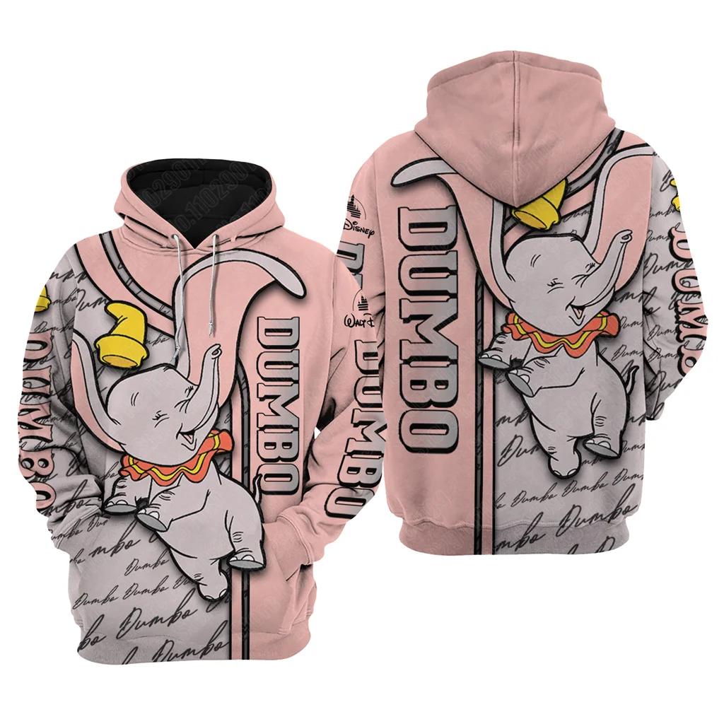 Dumbo Flying Elephant cartoon men women 3D Print High quality Fleece Zipper/ Hoodies Pullover Tops dropshipping