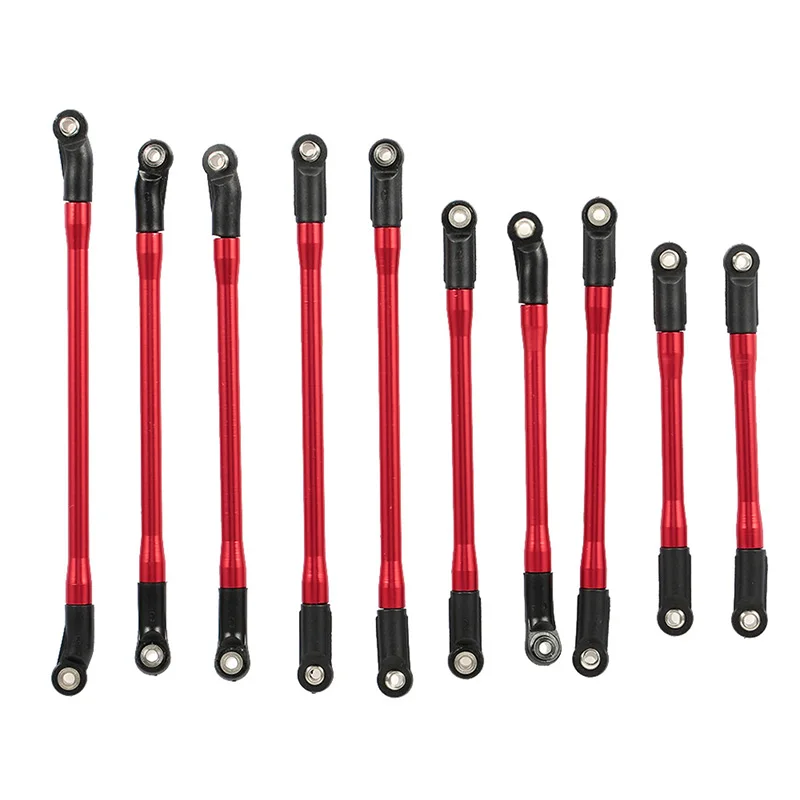 10Pcs/Set Metal Link Set Plastic Rod End For 1/10 RC Crawler Car Axial SCX10 II 90046