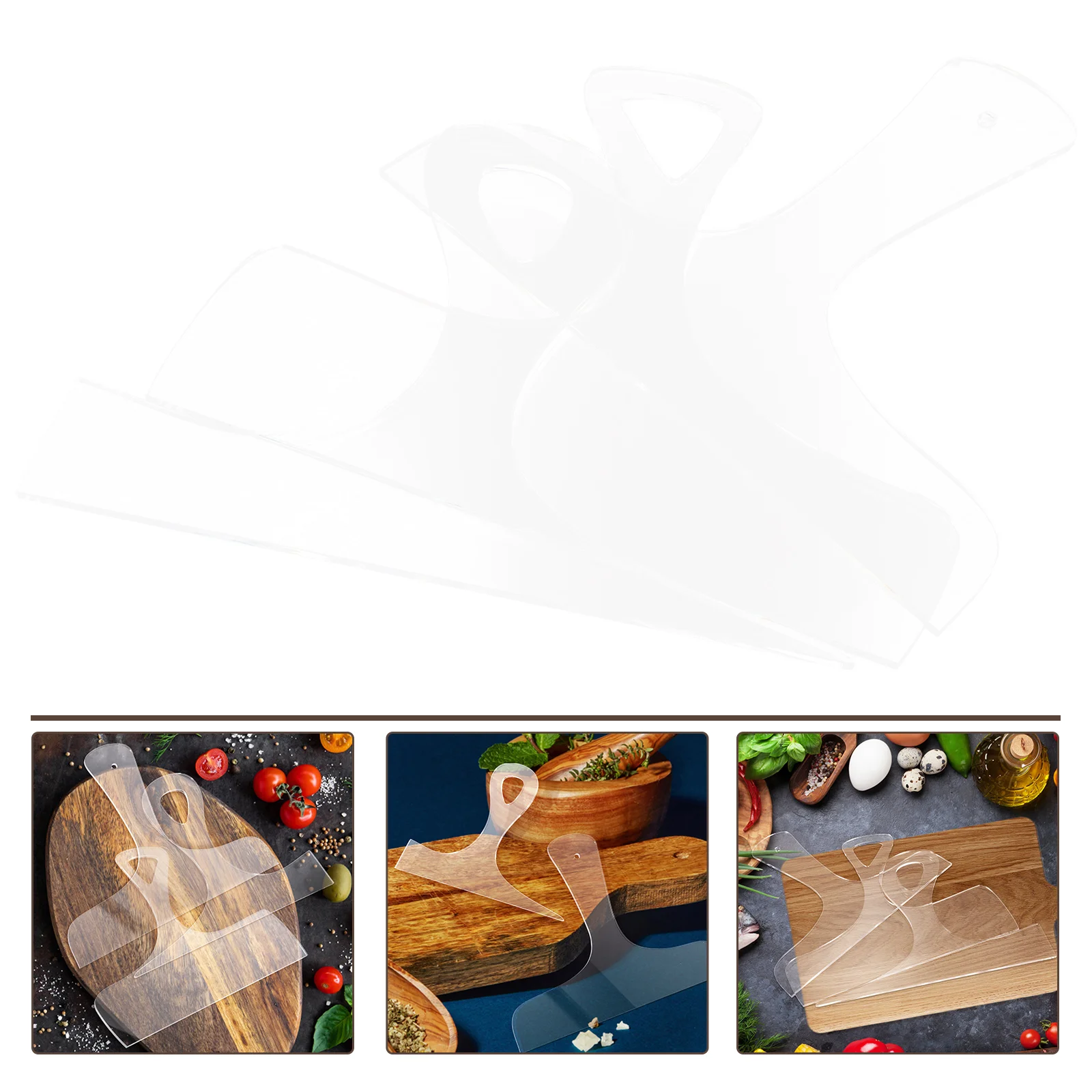 

3pcs Reusable Cutting Handle Templates Acrylic Chopping Stencils For Kitchen Cutting Board Tool Templates For Kitchen