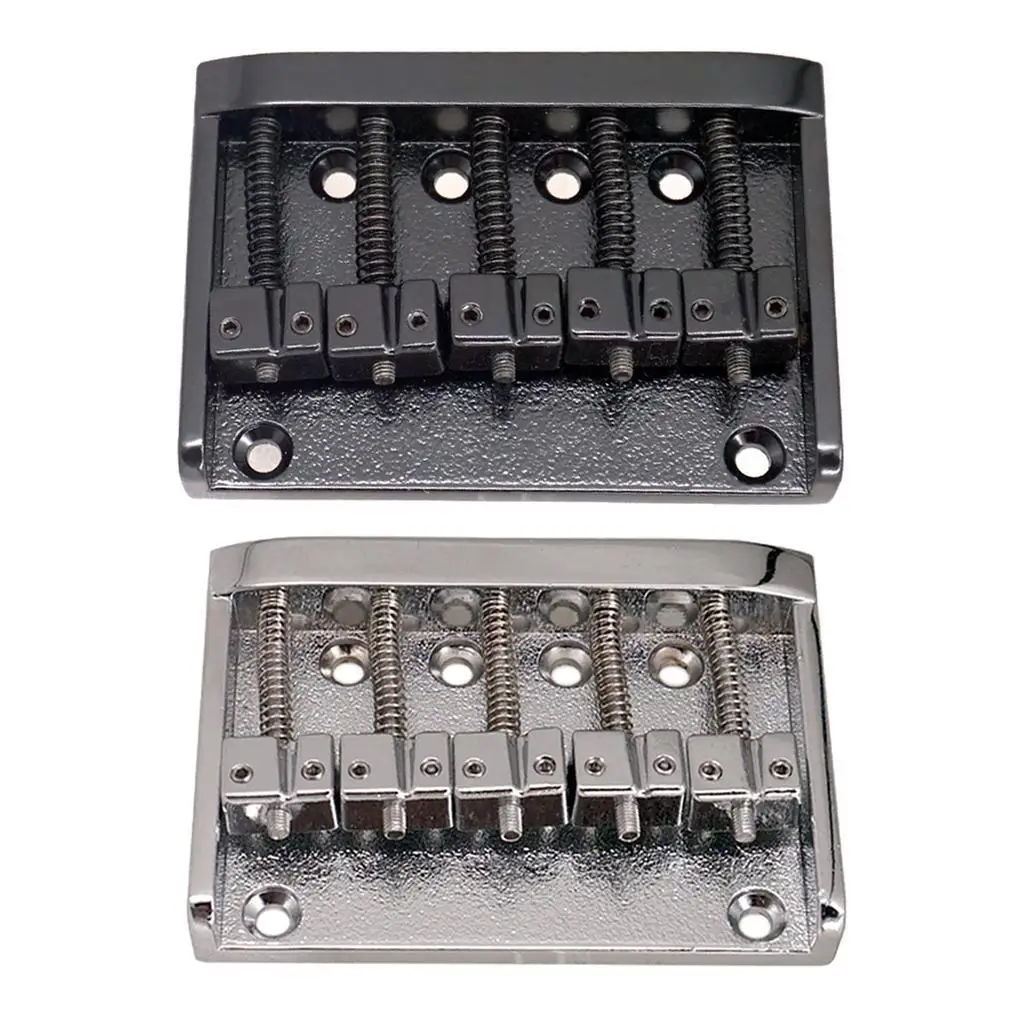 five string bass bridge black saddles 83mm with 6 screws and 1 wrench