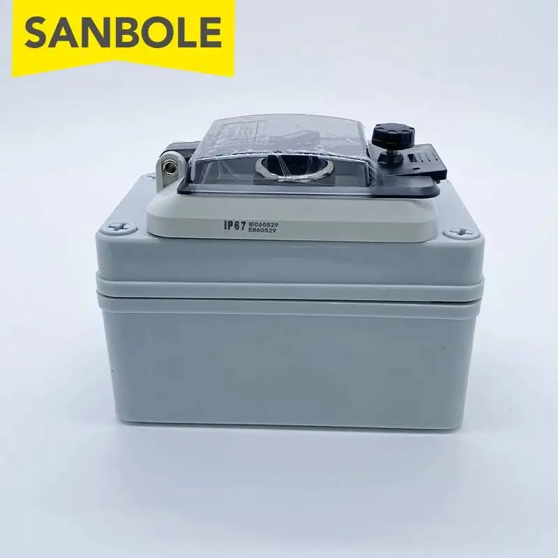 Single Hole M22 Outdoor IP67 Waterproof Rotary Switch Box Electrical Protective Control Distribution 10A Screw Installation