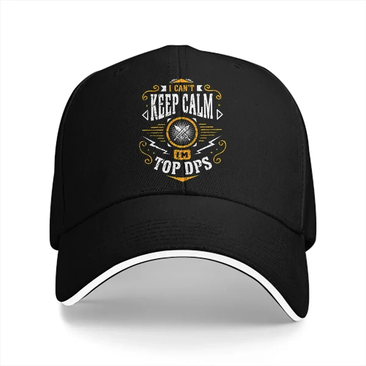 

Washed Men's Baseball Cap WoW I can't Keep Calm I'm DPS Sports Snapback Caps Dad Hat of Hats