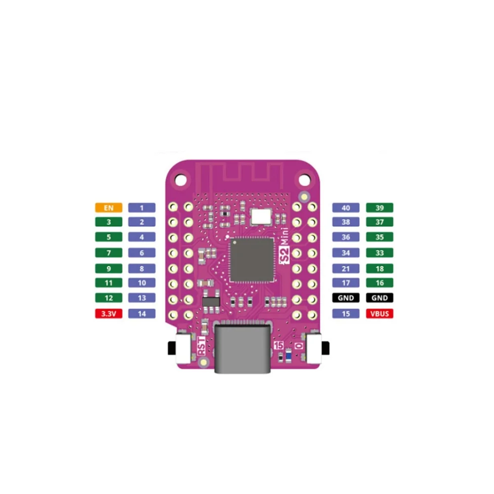 XZG 1-10pcs ESP32 S2 Mini V1.0.0 - LOLIN WIFI IOT Board based ESP32-S2FN4R2 ESP32-S2 4MB FLASH 2MB PSRAM MicroPython For Arduino