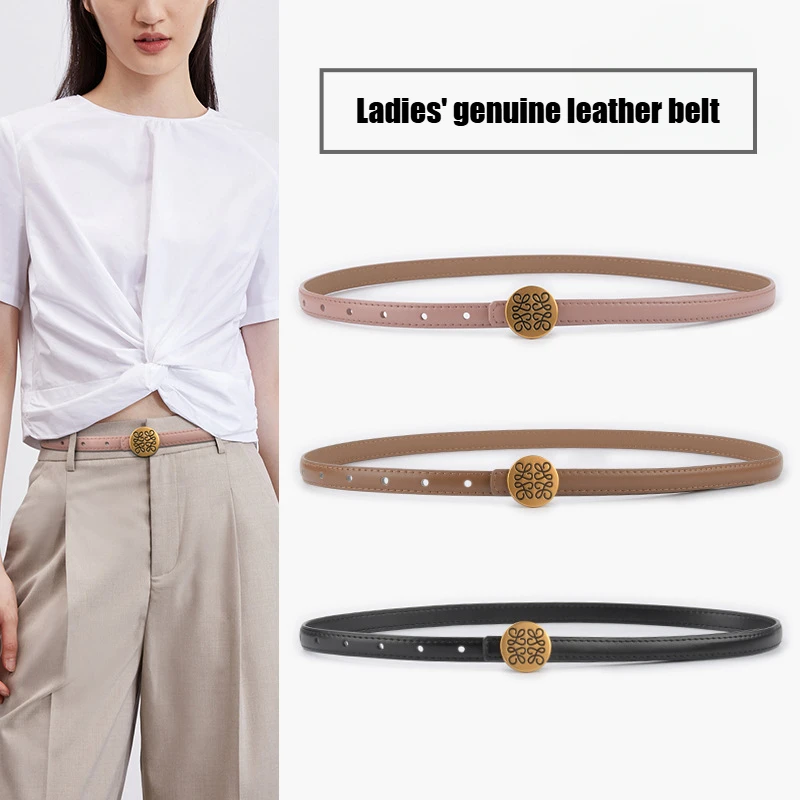 2024 New Thin Luxury Brand Famous Women Belt Designer Fashion Leather Women Belt Ladies Girl Belt for Women  dress