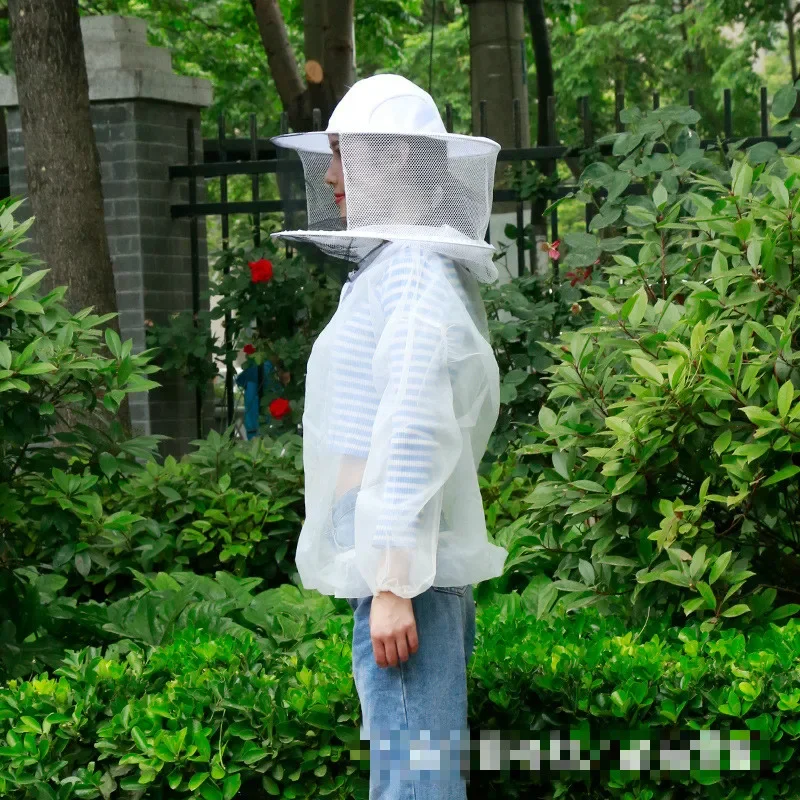 Anti-bee Clothing Anti-bee-coat Conjoined Protective Clothing Bee coat cap Beekeeping Tool