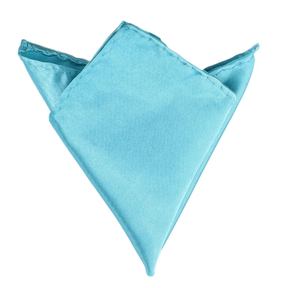 Fashion Pocket Plain Formal Suit for Wedding Dress Party Solid 15 Color Square Men Silk Handkerchief Hanky Pocket Square
