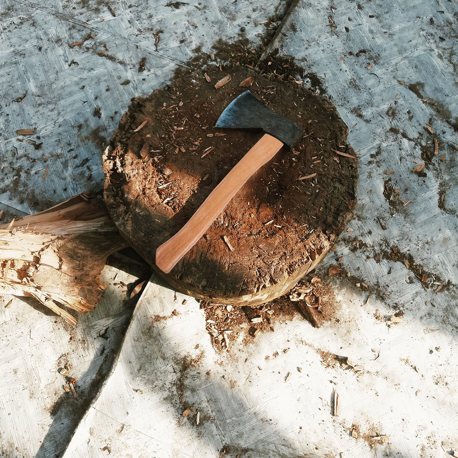 قسط مقبض الفأس الخشبي استبدال قبضة خشب الزان القوية لإصلاح الفأس المضادة للانزلاق تصميم قوي لاستعادة أداة الحديقة #4