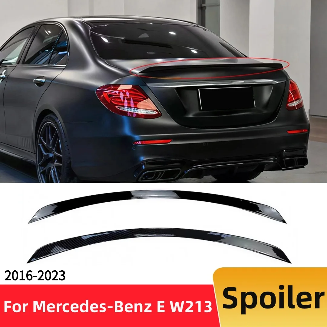 

Racing Spoiler For Mercedes Benz E class W213 E260 E300 E63S 4Door Sedan 2016-2023 Rear Wing Tail Boot Lip Refit Body Kit Tuning