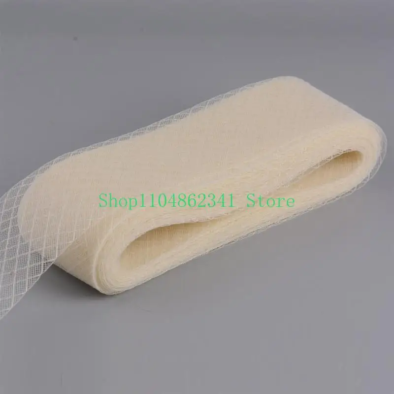 652F Elastic Mesh Ribbon Binding Veil for Sinamay Fascinator Hat Crafting Materials view 5