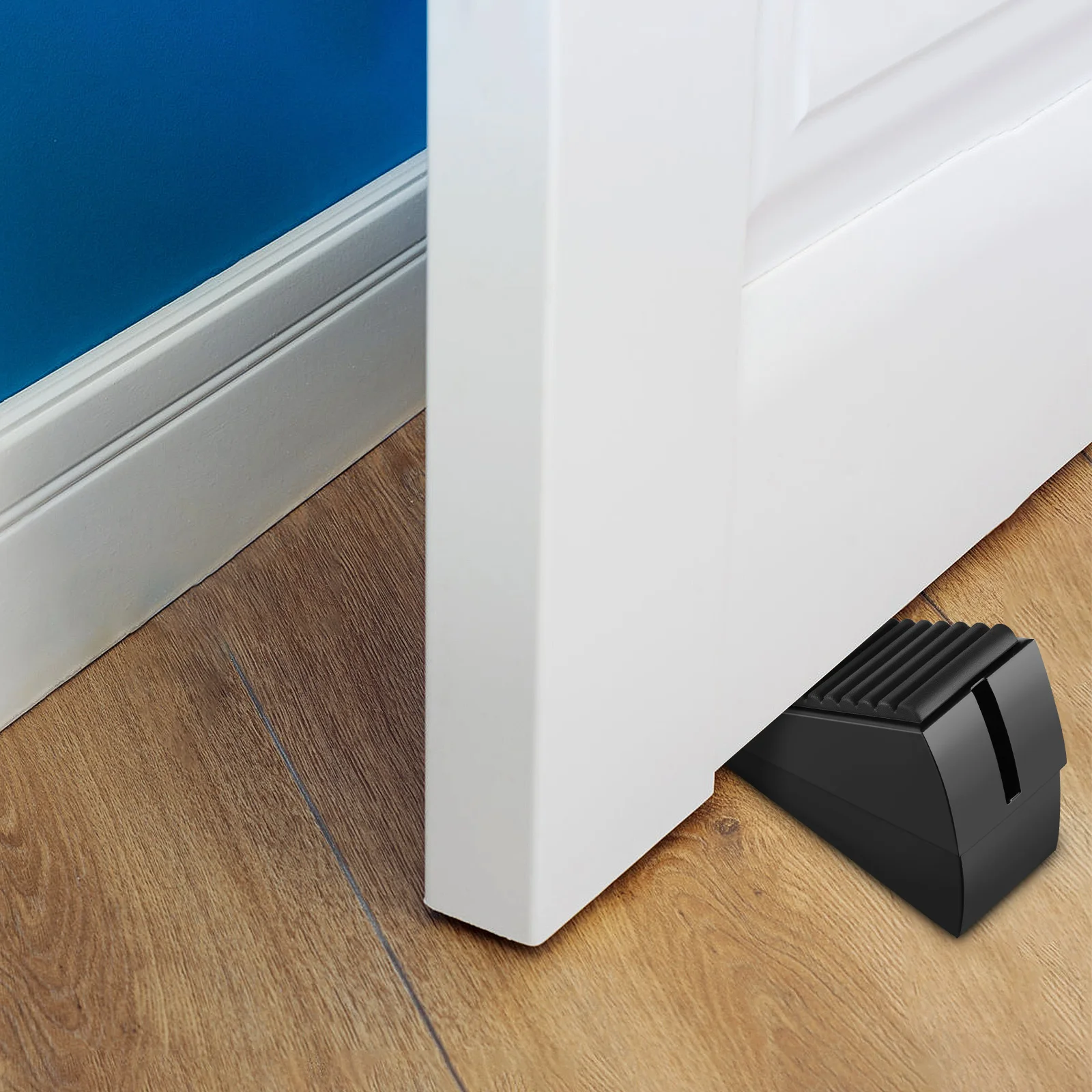 

Spring Loaded Door Stopper Heavy Duty Nonslip Wedge Wall Protector Prevent Slams Safety Enhancer Door Stopper Wall Protector