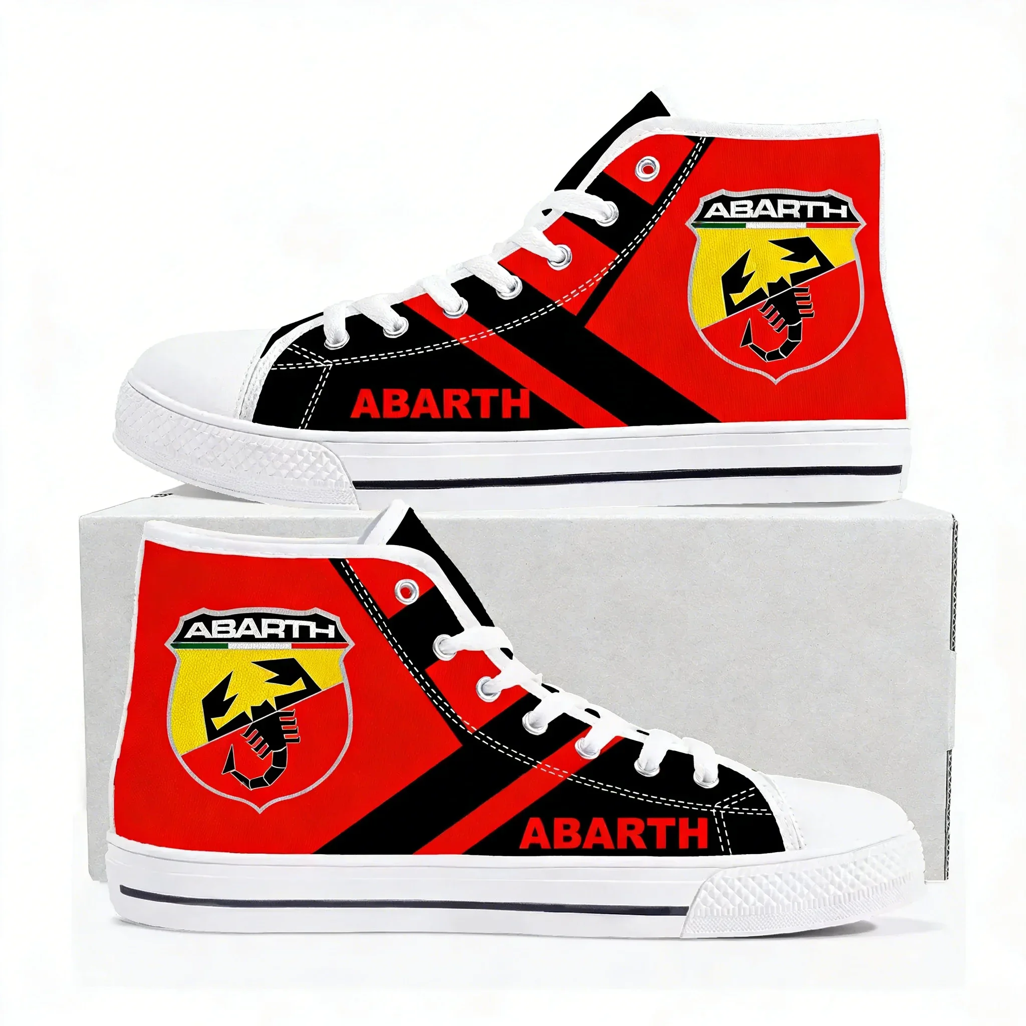

Кроссовки A-Abarths High Top для мужчин, женщин и подростков, высококачественные кеды из канваса с 3D-принтом, повседневная обувь для пар, персонализированная обувь