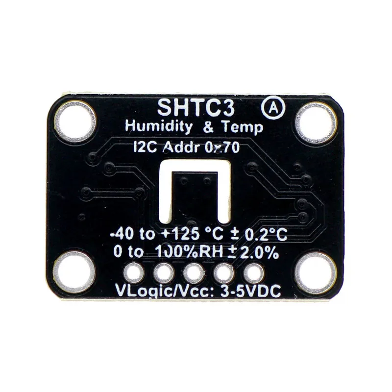 SHTC3 High-Accuracy Digital Temperature & Humidity Sensor Module with I2C Connector Compatible with STEMMA QT / Qwiic