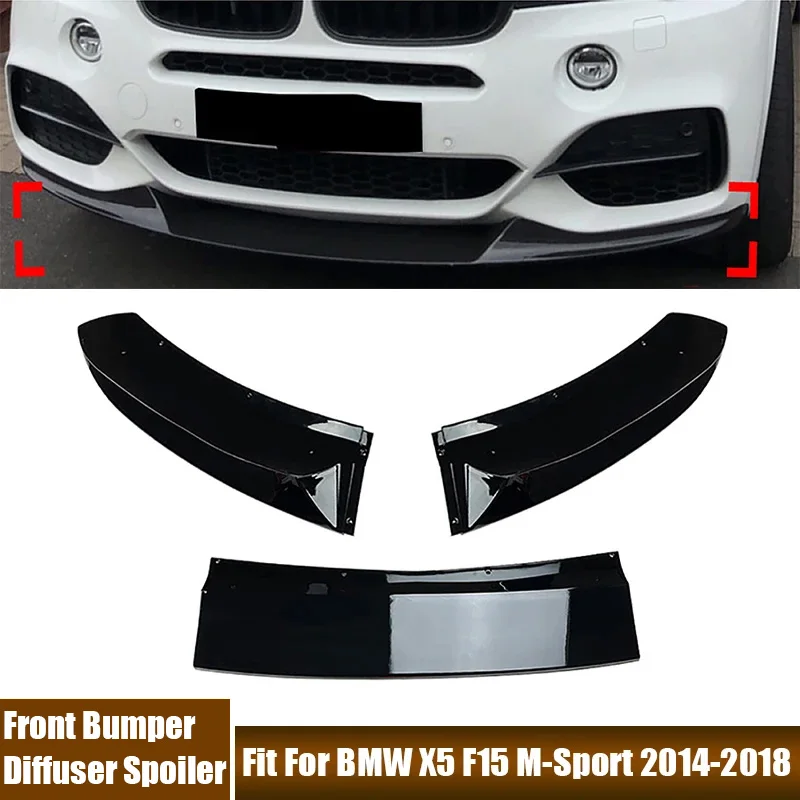 

Car Accessories Front Bumper Lower Lip Diffuser Spoiler Trim Fame For BMW X5 F15 M-Sport 2014-2018(only fit for M-sport version)