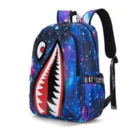 Oxford Shark Backpack Large Capacity School Bag For Primary Students Unique Simple Design Boys School Backpack