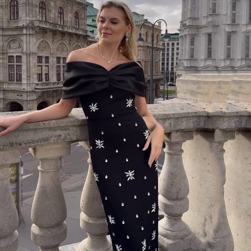 Women New Arrival Bandage Dress Sexy Beading Off The Shoulder Patchwork Clothes Club Party Celebrity Dresses