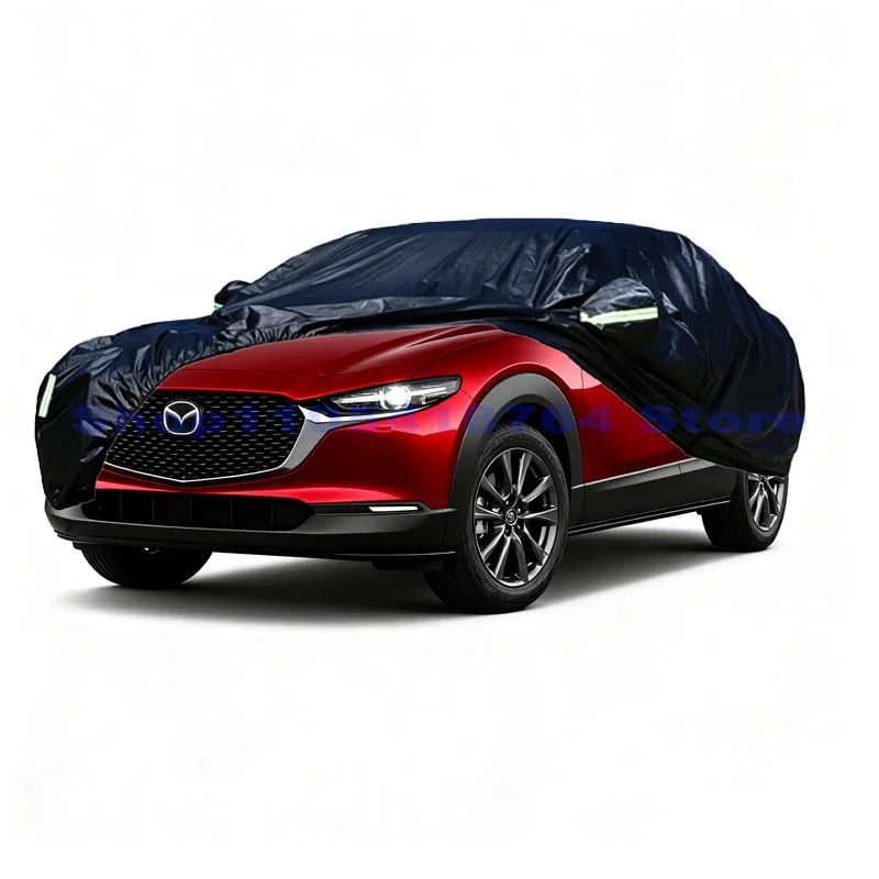 Car Cover Outdoor Protection Full Exterior Snow Cover Sunshade Dustproof Protection Cover For Mazda CX-30