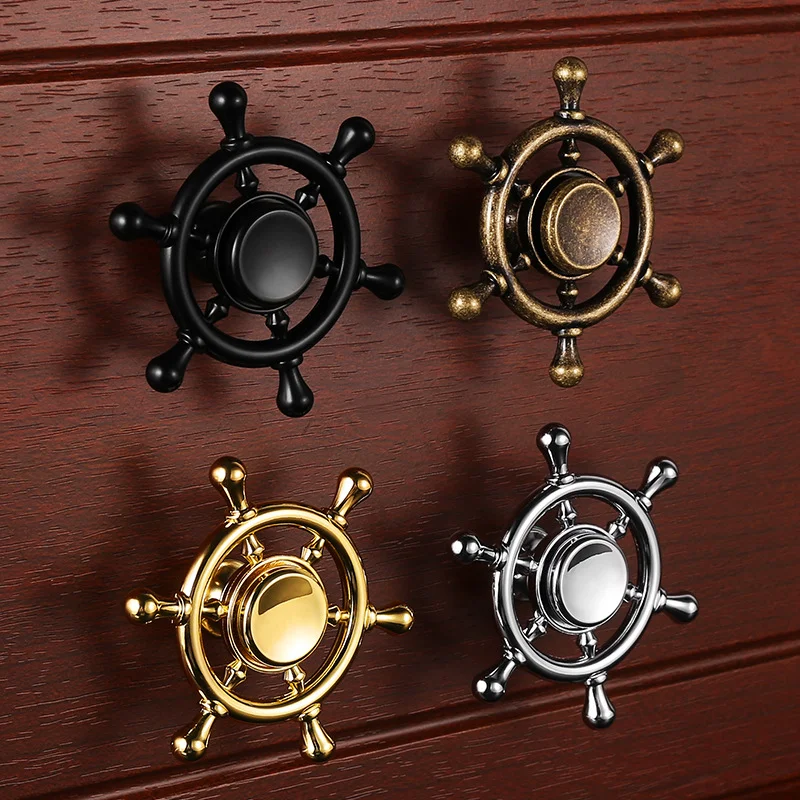 

Ручка с одним отверстием, тип руля, золото, черный, серебристый, современная одежда, дверной шкаф, тянет, спиннер, круглая ручка ящика из цинкового сплава