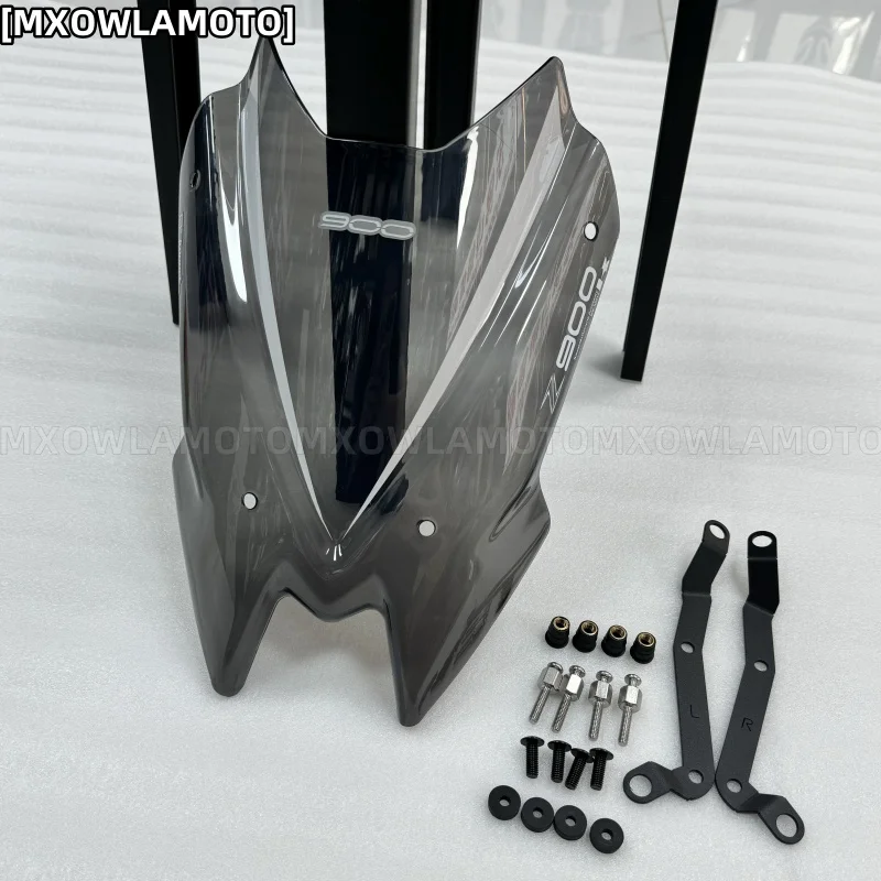 

High Quality Windshield Windscreen Protector for Z900 2020 2021 2022 Translucent Black Grey（ with Screws）motorcycle accessories
