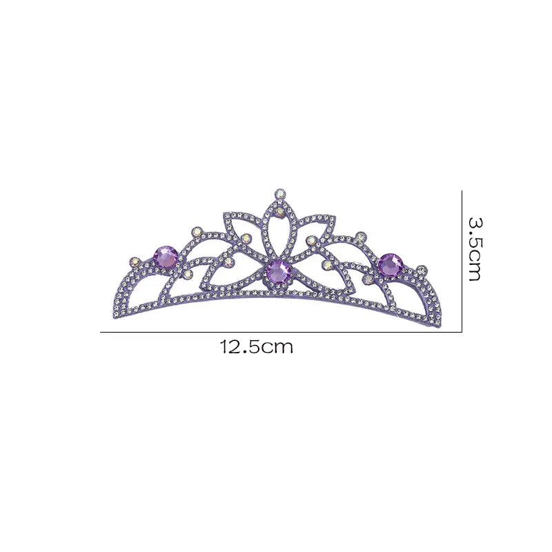 6 Stück Diamant-Blumenkönigin-Applikationen, magische Haarspange, Kronen-Dekoration, DIY-Aufnäher für Kleidung und Schuhe – Detail 5