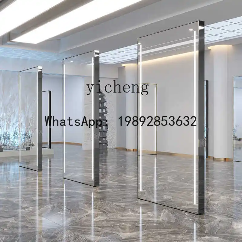 AA  new hair salon mirror table hair salon special stainless steel hair cutting mirror single and double-sided mirror