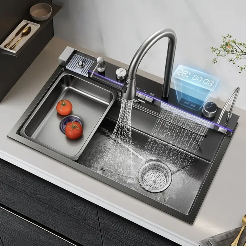 Kitchen Sink Vegetable Basin 304 Stainless Steel Large Single Sink Thickened Household Dishwasher Undercounter Basin