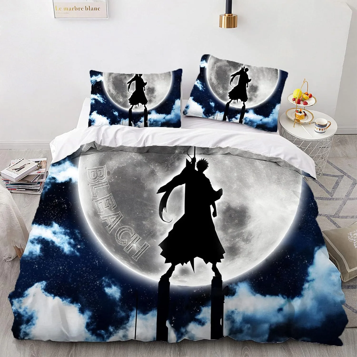 

Bleach Cartoon Comforter Bedding Set,Bleach Duvet Cover Bed Set Quilt Cover Pillowcase,king Queen Size Bedding Set
