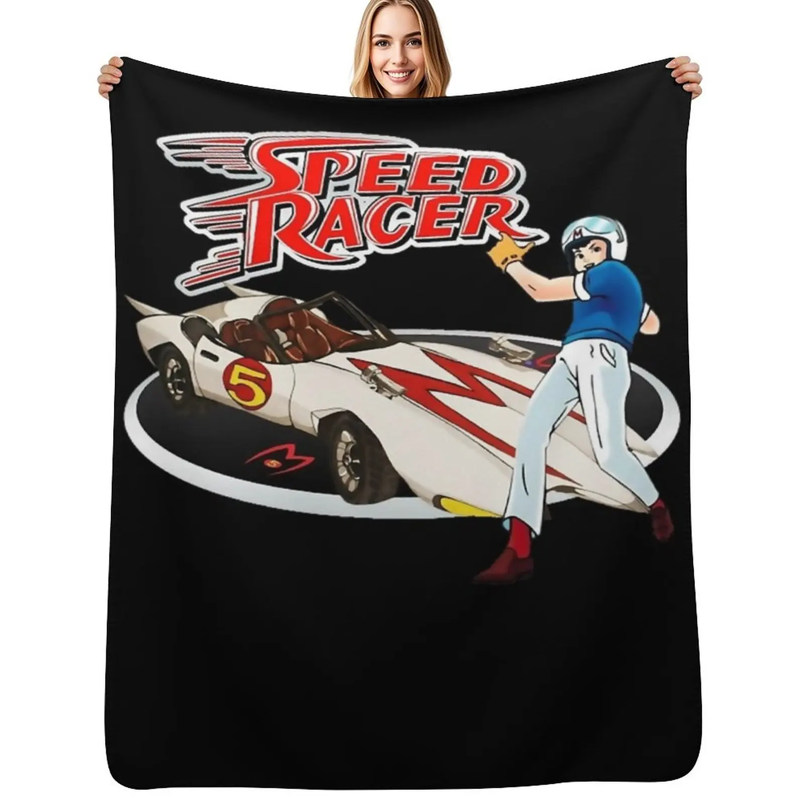 

Go Speed Racer Go Go!!! Throw Blanket Kid'S manga Quilt Plush Blankets