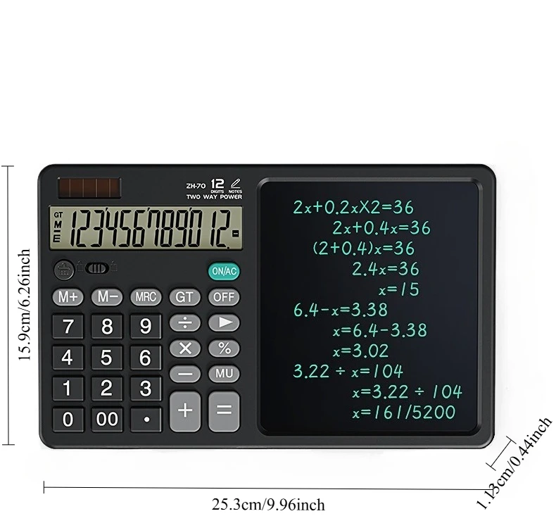 

Трансграничный ZH70 Новый настольный калькулятор Финансовый учет Арифметический офис Письменный планшет Draft Memorandum