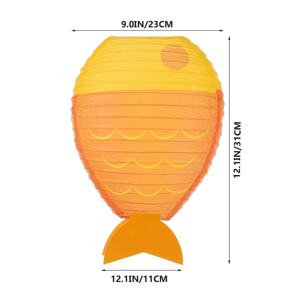 

6Pcs Festival Paper Lanterns Fish Shape Hanging Lanterns Perfect for Celebrations and Decor