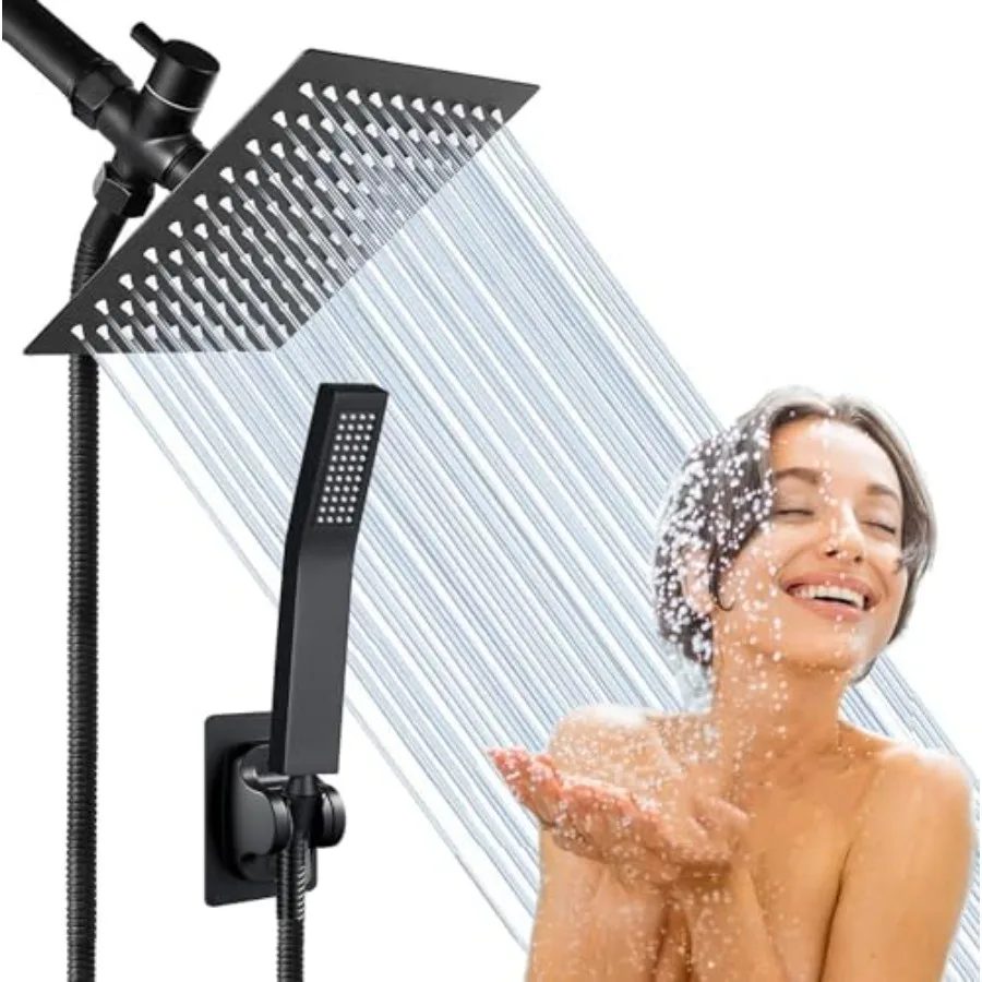 

Shower Head with handheld High Pressure '' Rain Shower Head/Brass Handheld Shower Combo with 7'' Hose Anti-leak Shower Head wit