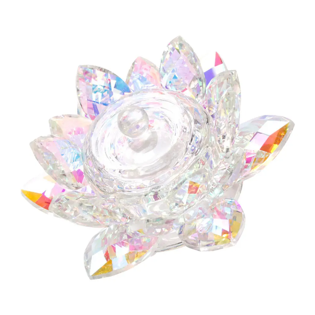 

Premium Crystal Nail Art Cup Lotus Shape Manicure Liquid Powder Mixing Bowl Reusable Eco Friendly Lightweight for Salon School