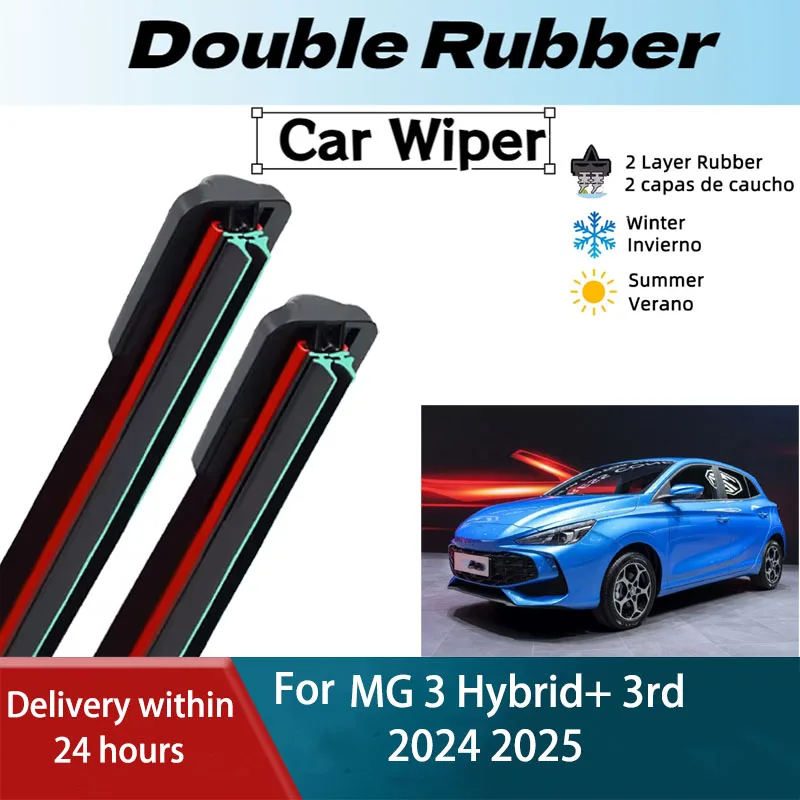 LH – balais d'essuie-glace avant et arrière, pour MG 3 hybride + 3ème 2024 2025, Essuie glace Limpiaparab, accessoires