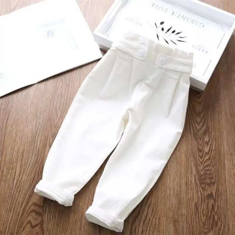 

Girls' Loose Casual Pants Spring and Autumn New Korean Version Children's Elastic Radish Pants Fashion Dad Pants