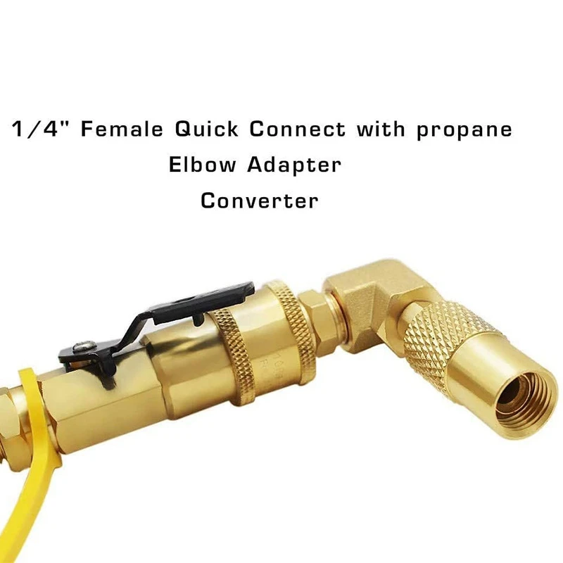 12FT Male/Female Quick-Connect RV Propane Hose With Elbow Adapter For Blackstone 17Inch/22Inch Griddles