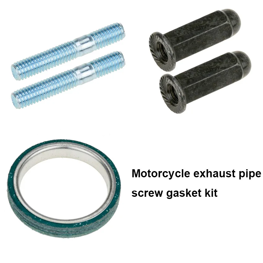 

Exhaust Pipe Screw Gasket Kit for Motorcycle Scooter For Gy6 Engine Exhaust Pipe Screws Nut Seal Gasket Replacement Parts