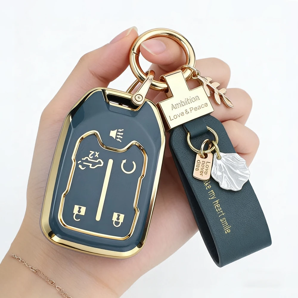 TPU Auto Shell Fob For CHEVROLET Silverado GMC Sierra 1500 2500HD 3500HD Terrain Acadia 2020 2021 2022 Car Remote Key Case Cover