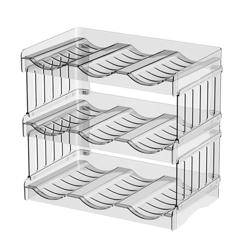 منظم زجاجات المياه ABFU-2X لكوب 40 أونصة بمقبض، منظم أكواب قابل للتكديس لخزانة ملحقات الأكواب 3 طوابق