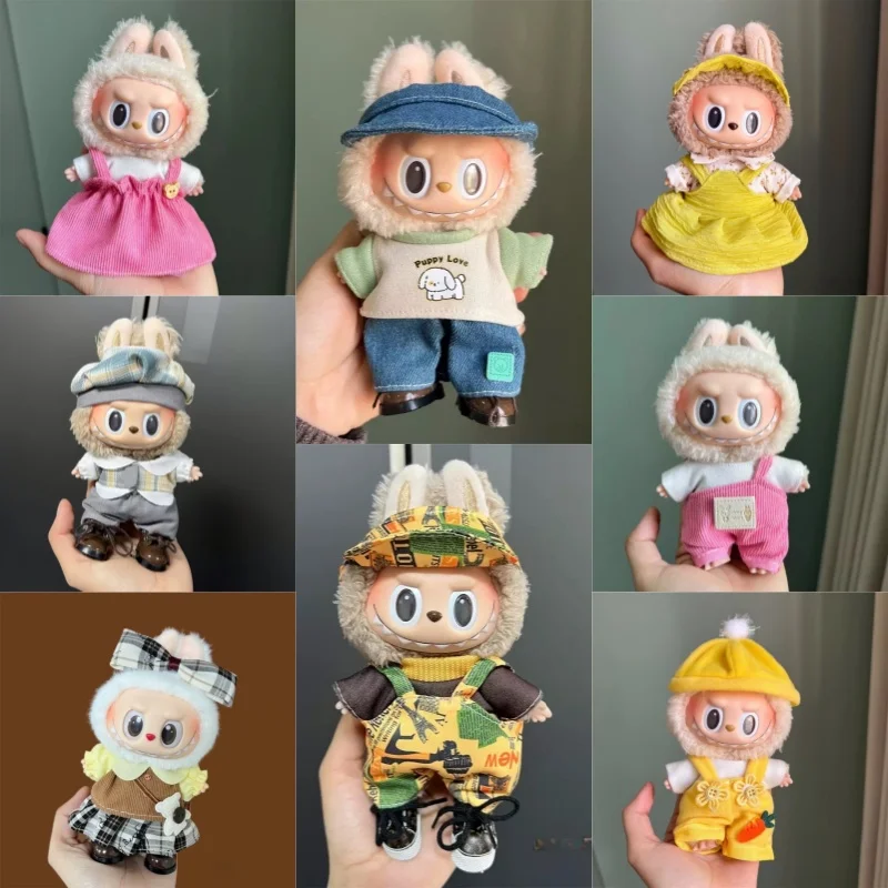 

For 17cm Labubu Doll's Clothing Accessories Leisure Doll V1 V2 Multi-style Clothes Accessories Diy Clothes Gift