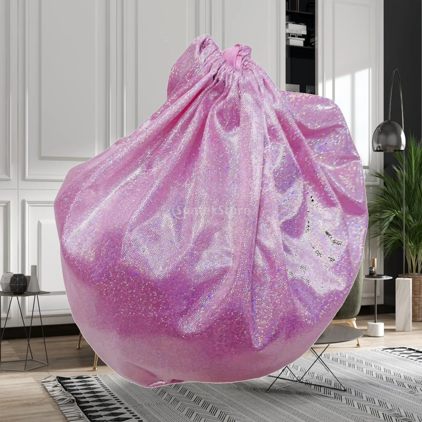 Portable Sports Gymnastic Ball Bag with Drawstring Nylon Dustproof Cover for Exercise Practice Dance Performance