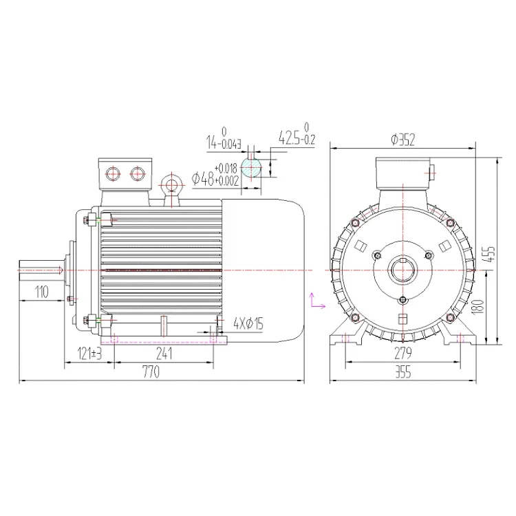 Sunshine Power YGDLF-15 600 RPM 15 kW 3-Phase 400VAC Permanent Magnet Hydroelectric Generator