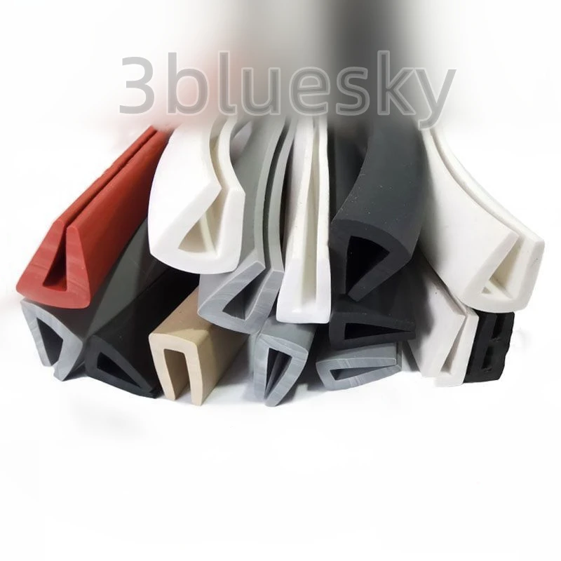 

1M/3M/10M Rubber U Strip Edge Shield Encloser Bound Glass Metal Wood Panel Sheet White Grey Black Brown Yellow Pink Red Blue