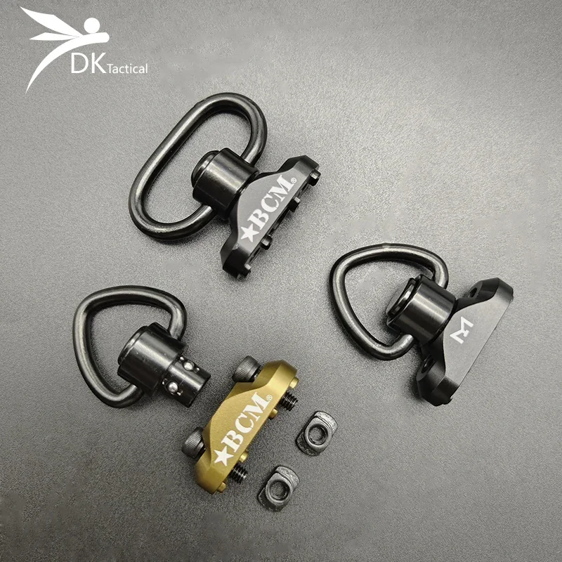 Tactical BCM QD Sling Swivel Adapter Rail Mount MLOK Strap Buckle Loop Quick Release Steel SliSteel Push Button Weapon Accessory