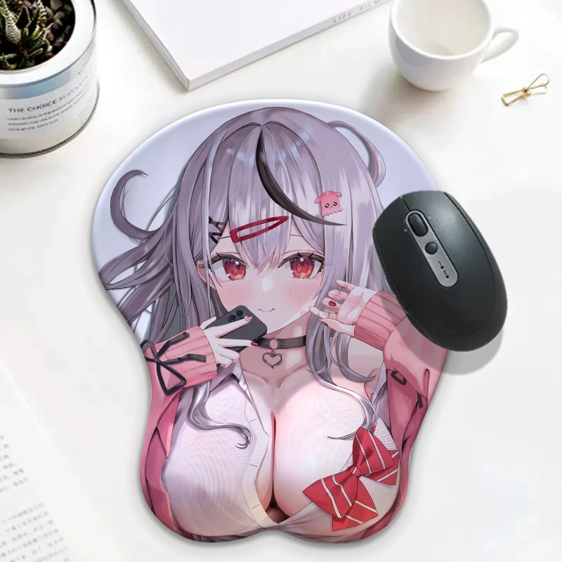 

32cm Big Size Sakamata Chloe Wrist Rest MousePad Chest Mouse Pad Desk Mat Anime Hololive Boob Gamer
