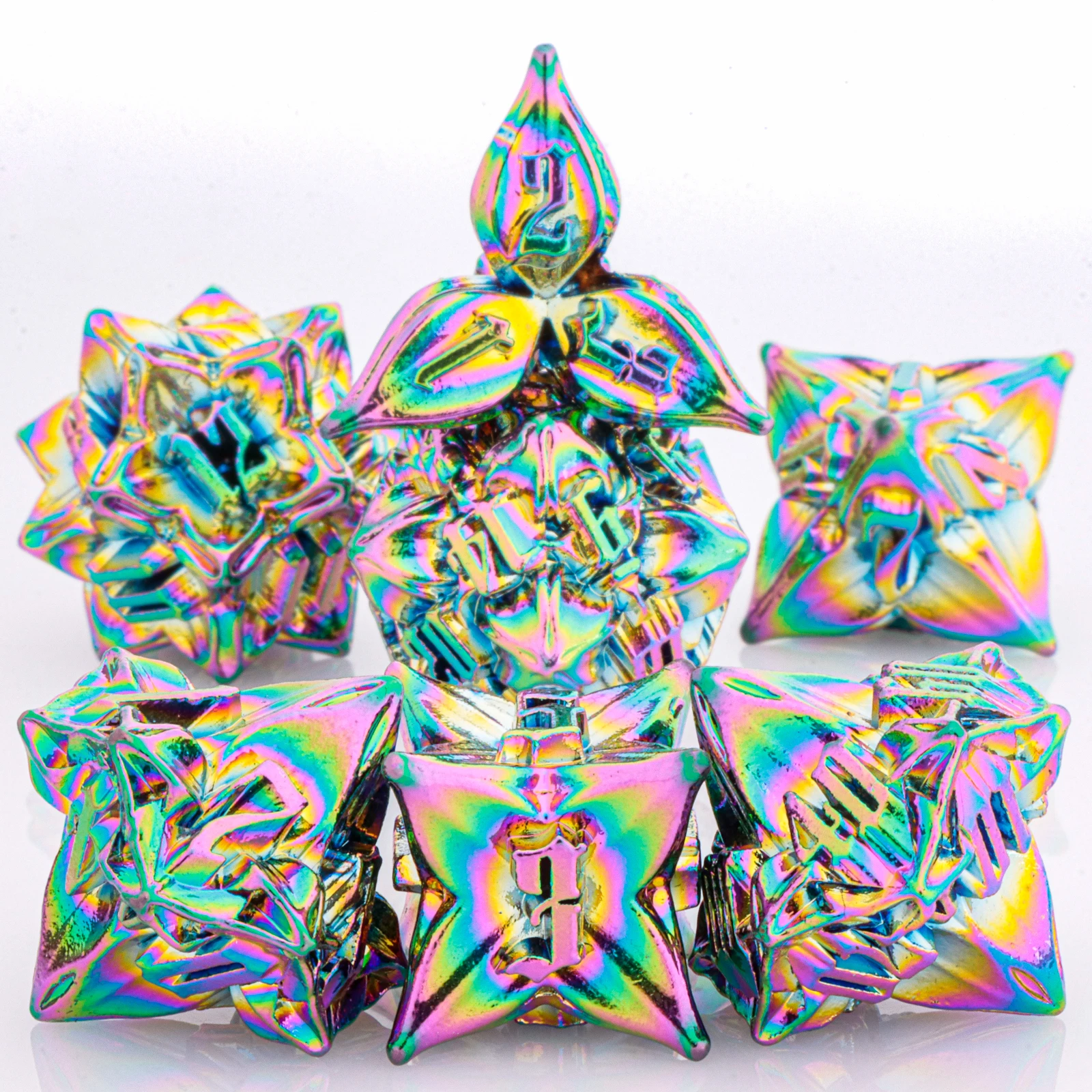 

Металлический набор кубиков D&D для кубиков Dungeons and Dragons, 7 шт., крутые кубики для ролевых игр, подарки DND, игроки DM, настольные игры, майстеры